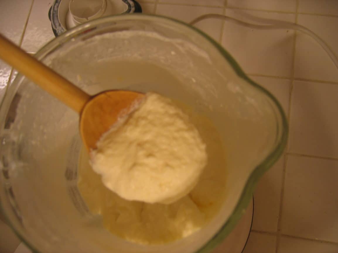 The whipped cream consistency