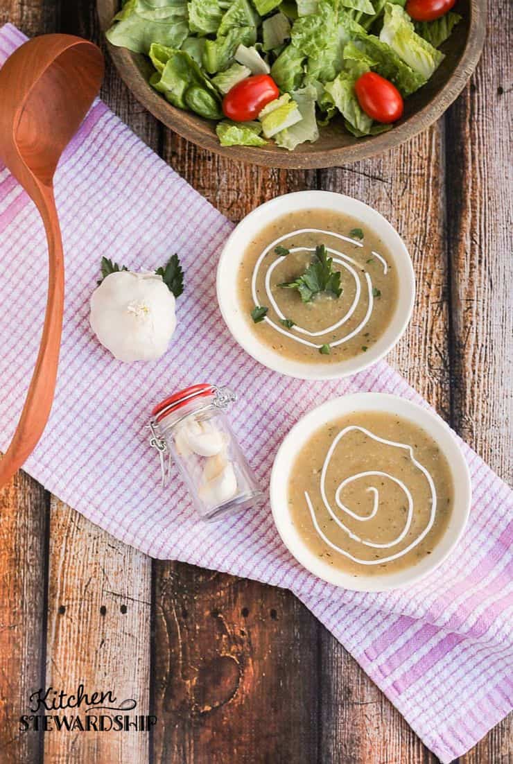 This soup is a must in the winter. Kick all of those nasty bugs with garlic soup.