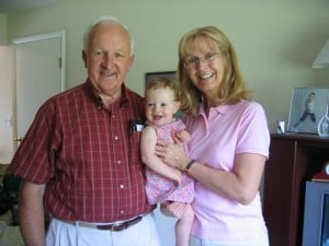 My parents with Lovey Girl on her birthday
