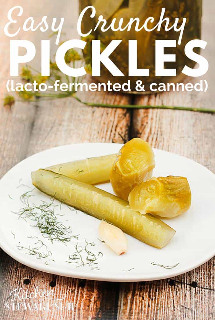 Easy Crunchy Pickles lacto fermented and canned 2