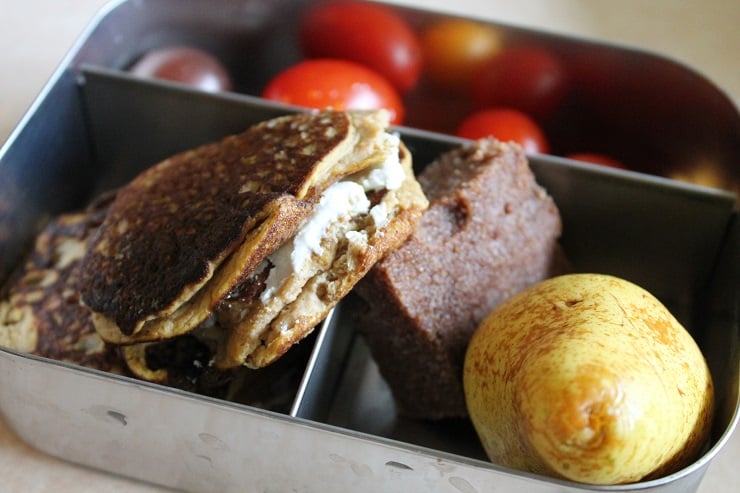 pumpkin pancakes with yogurt cheese