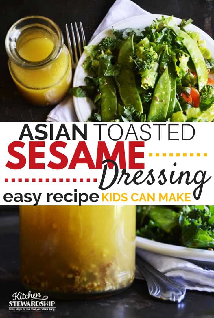 Asian toasted sesame dressing kids can make, keto dressing