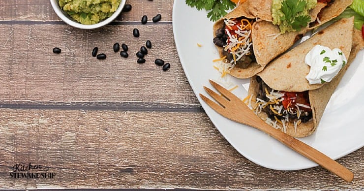 Meatless Veggie and Bean Burritos