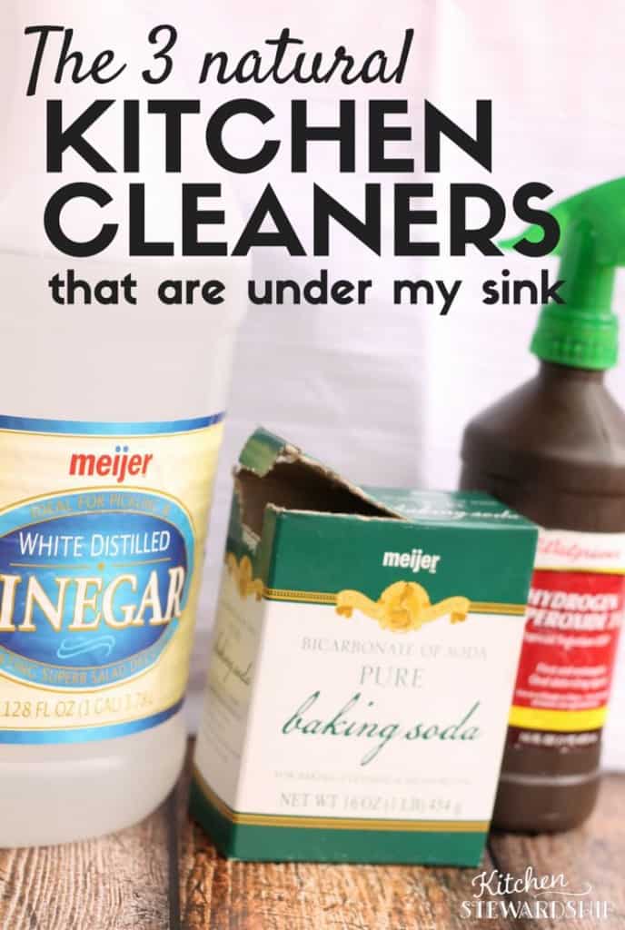 Get rid of the toxic chemicals by using these three natural cleaners. Safe, effective and readily available! http://staging.kitchenstewardship.com/2009/09/15/natural-kitchen-cleaners-whats-under-my-sink/