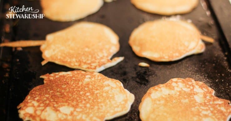 Soaked whole grain pancakes for camping