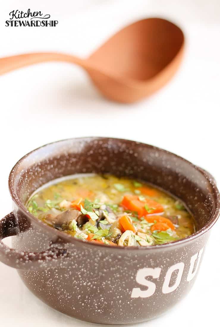 Homemade Chicken Barley Leek Soup