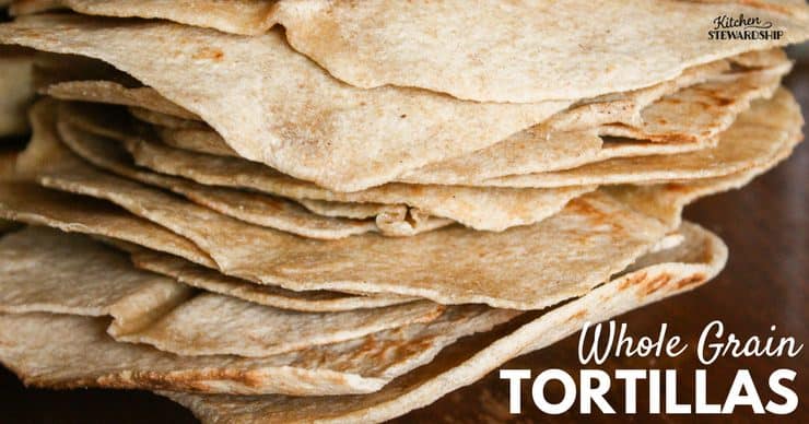 Skip the store-bougth tortillas with vegetable oils and ingredients you can't pronounce. Instead try making your own! This simple whole grain tortilla recipe is the perfect place to start.