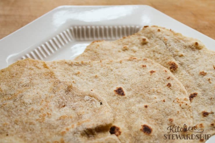 whole grain tortiallas on a plate