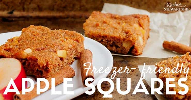 Freezer friendly Apple Squares