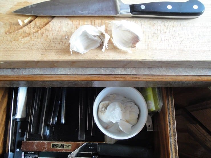 Store Garlic in knife drawer