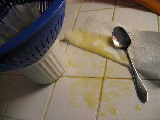 making ghee spill