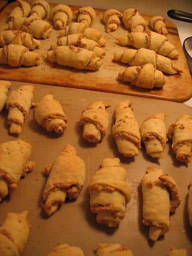 finished kifli cookies