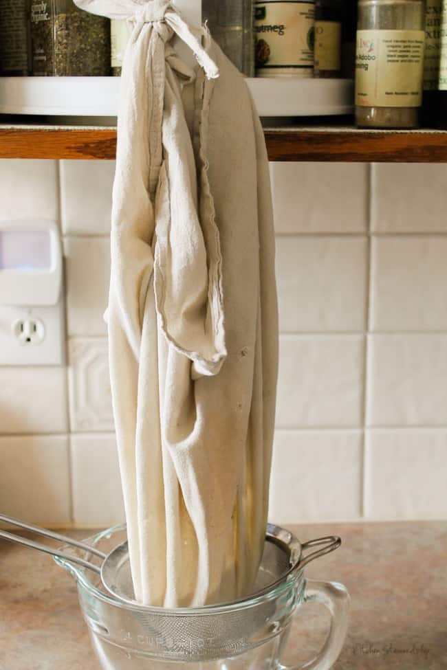 Straining Yogurt Cheese and Whey