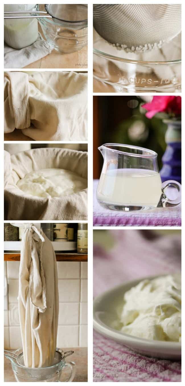 Straining Yogurt Cheese 1
