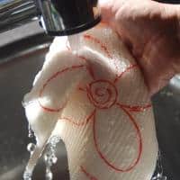 Skoy cloths reusable sponge cloth under faucet