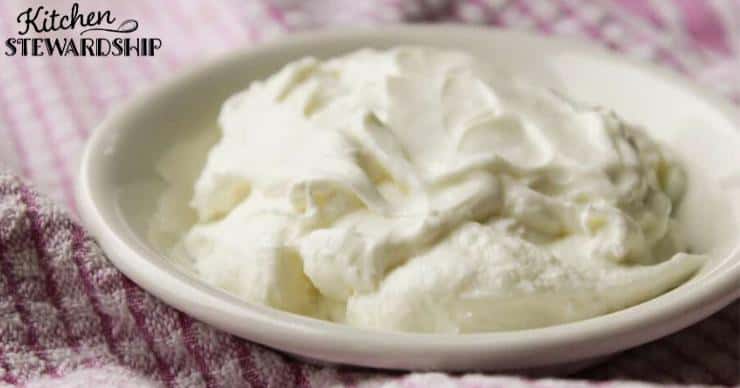 homemade yogurt cheese in bowl