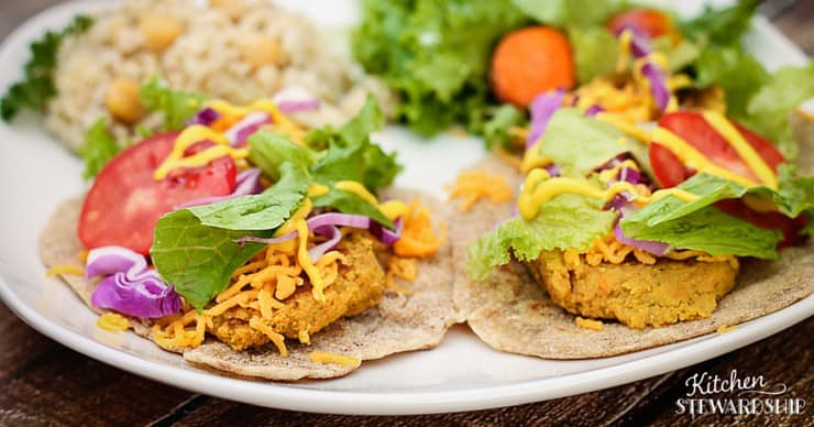 Meatless Chickpea Wraps