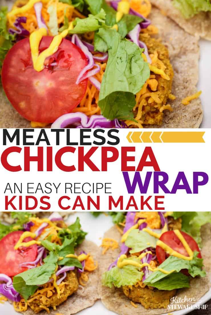 Chickpea wrap kids can make