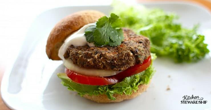 Mexican style black bean burger