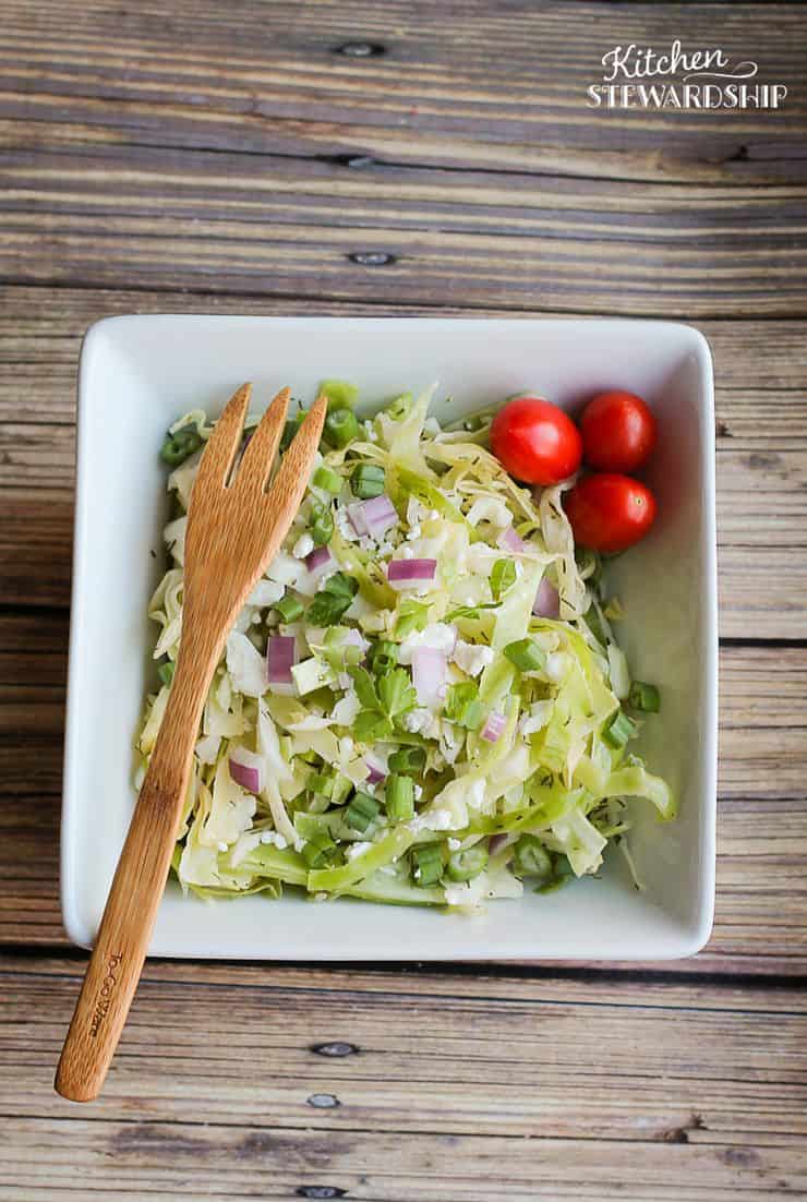 Cabbage Salad With Goat Cheese Or Feta