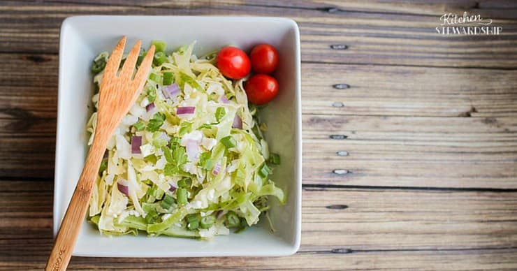 Cabbage Salad With Goat Cheese Or Feta