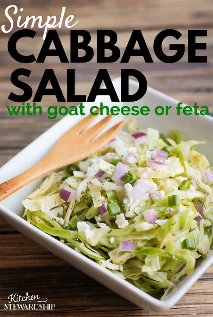 Cabbage Salad With Goat Cheese Or Feta