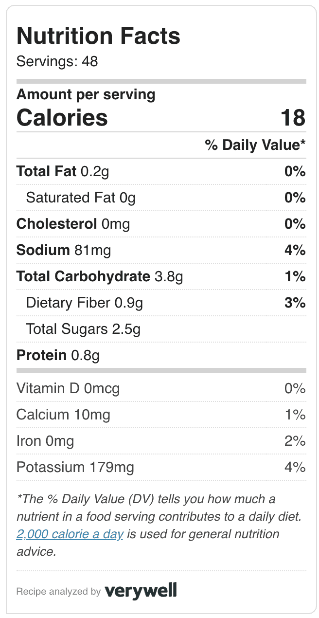 Homemade Canned Salsa Nutrition Info