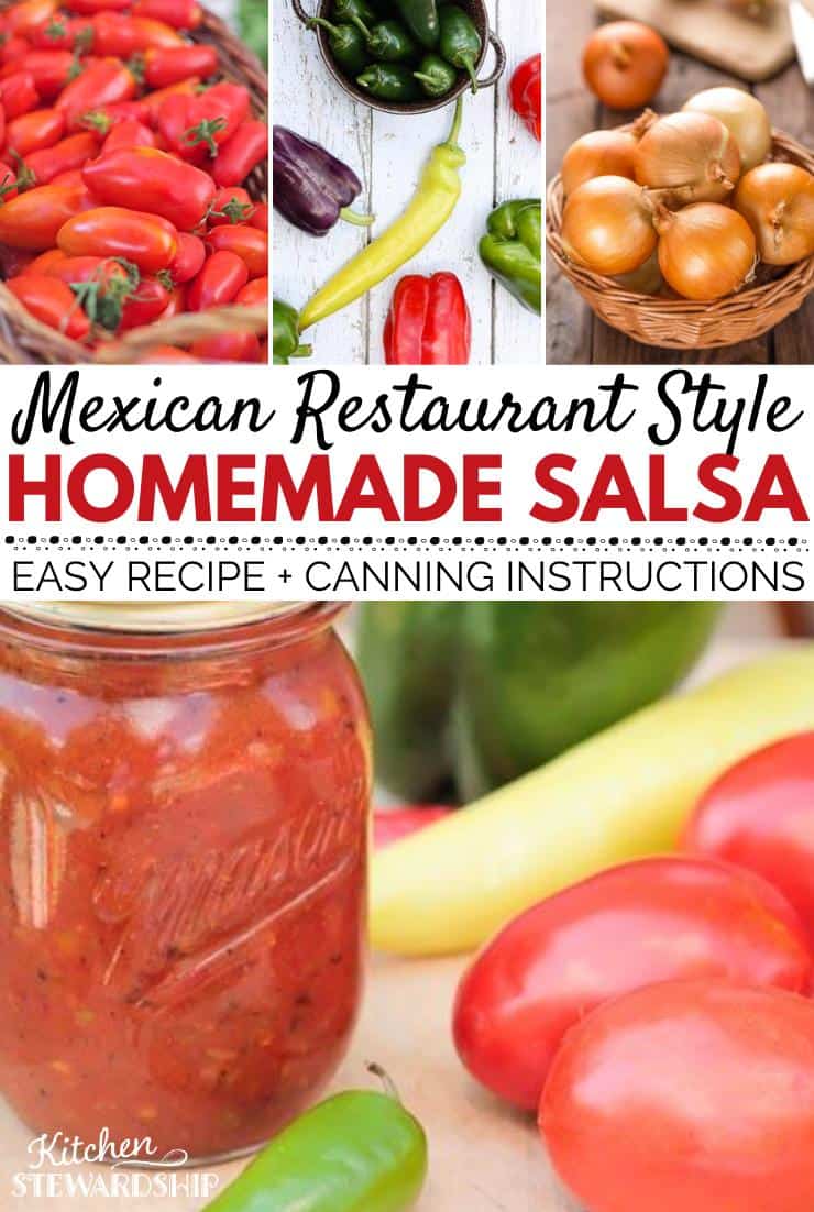 Mexican Restaurant Style Homemade Salsa. Easy Recipe and Canning Instructions.