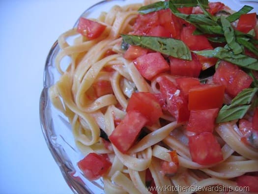 tomato basil pasta salad summer party recipe