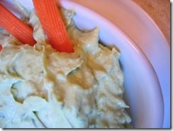 tangy avocado dip with carrots