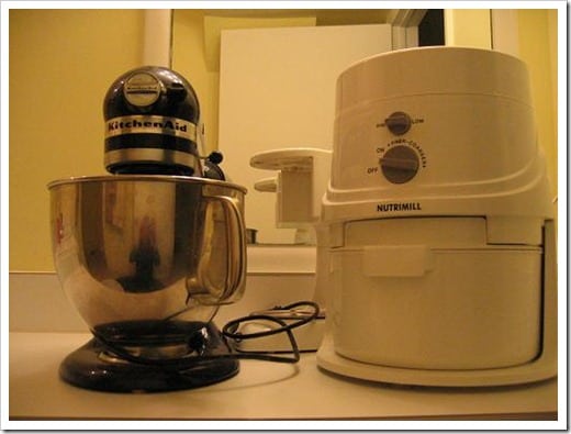 Nutrimill grain mill and KitchenAid mixer (2)