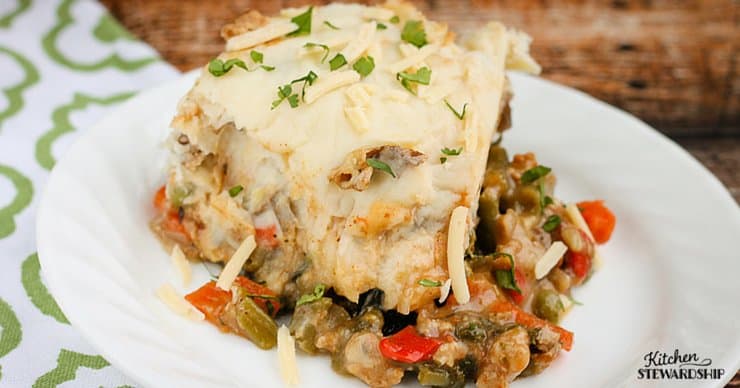 You don't have to be Irish to enjoy this Shepherd's pie! It's packed with veggies and tastes great year round.