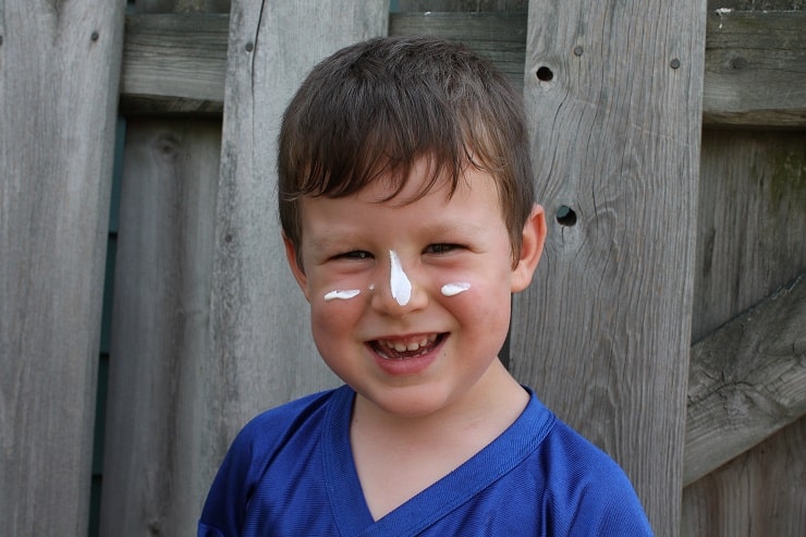 John wearing mineral sunscreen