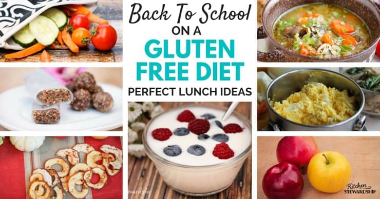 Need gluten free school lunch ideas? Here's a huge list, plus some considerations for peanut allergies.