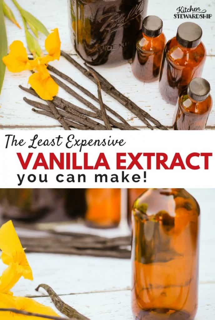 Recipe for the MOST frugal homemade vanilla extract you can make! Use a quarter of the beans and half the time!! Easy instructions for gift ideas.