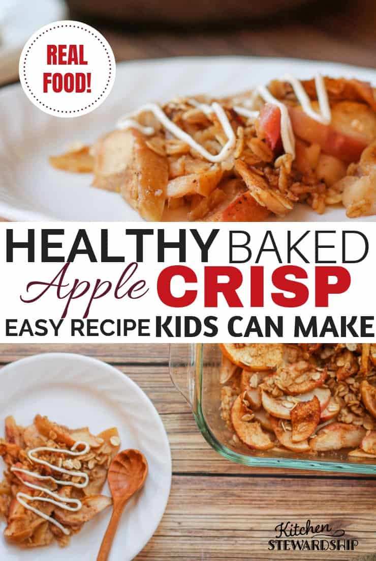 Homemade baked apple crisp