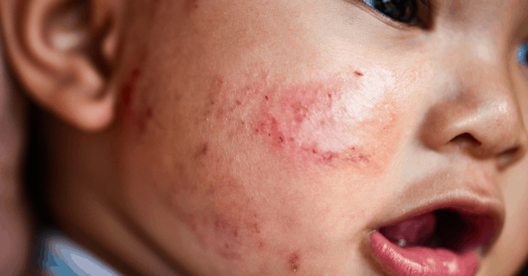 eczema in breastfed baby on cheek