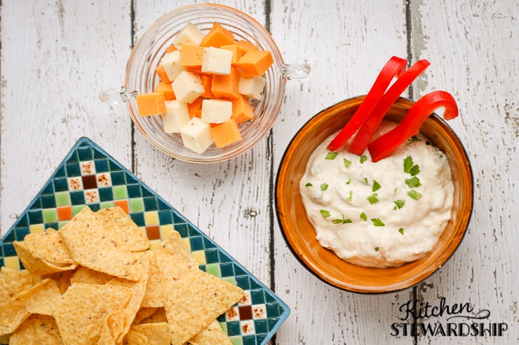 Spicy Cheesy Chicken Dip, inexpensive party food