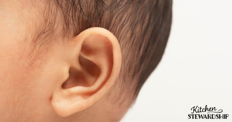A close up of a child\'s ear