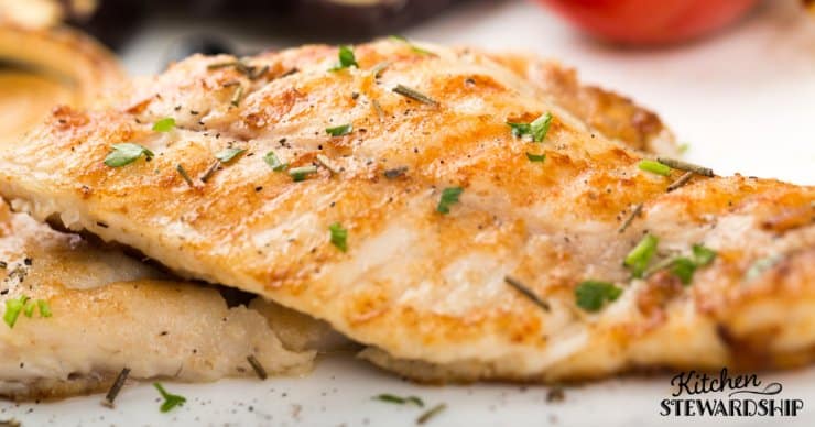 A close up of cooked fish