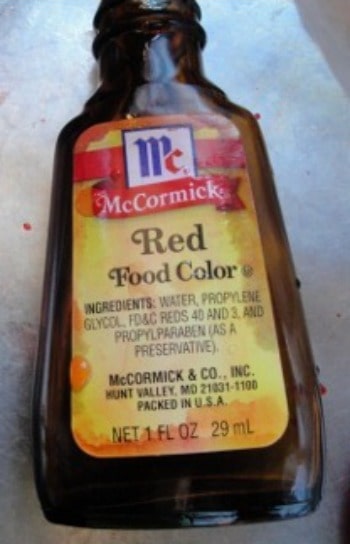 Food coloring ingredients include parabens, a hormone disruptor!