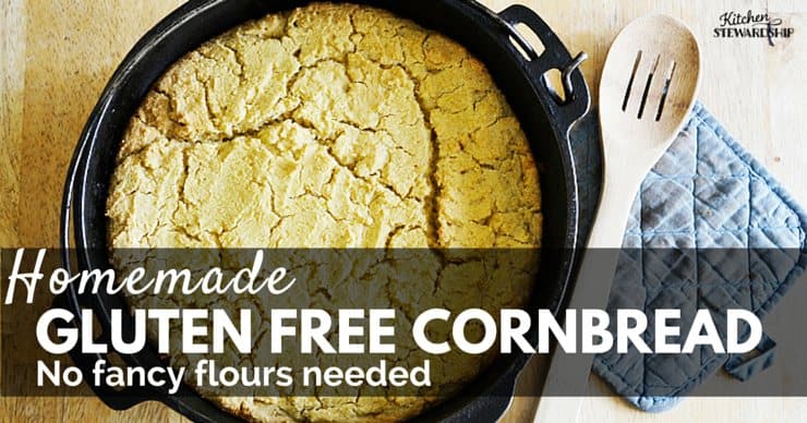 Giving up gluten? You can still have delicious homemade gluten free cornbread with this simple recipe.