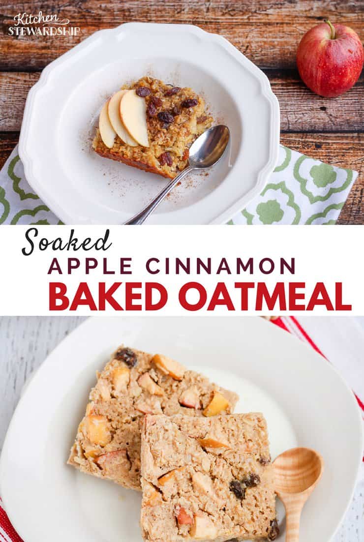 Apple cinnamon baked oatmeal