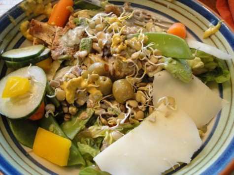 salad with fish