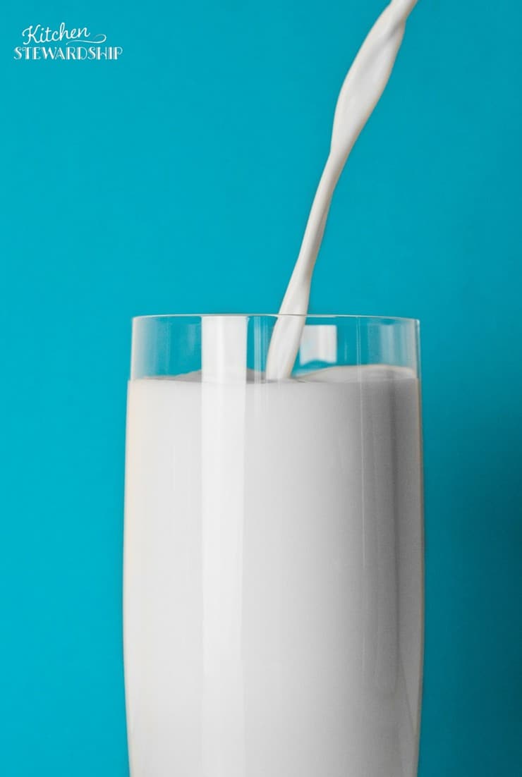 pouring glass of milk