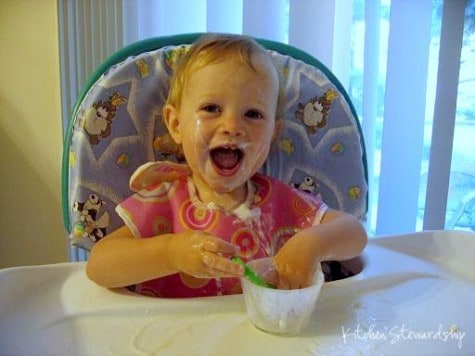 raw milk yogurt success, my daughter eating raw milk yogurt
