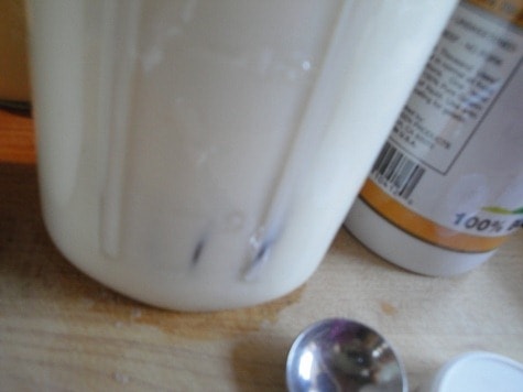 whisk deeply when making raw milk yogurt