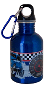 blue car stainless steel bottle