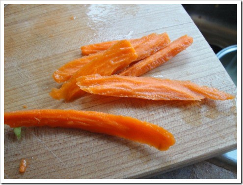 Making fermented kimchi - using carrots and cabbage