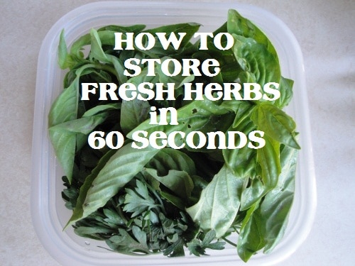 How to Store Fresh Herbs the easy way